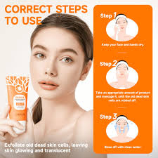 Orange Enzyme Exfoliating Gel - Brightening Exfoliating Gel for Face and Body - Mild Exfoliation Gel for Neck, Hands, Legs & Feet - Dead Skin Remover Gel